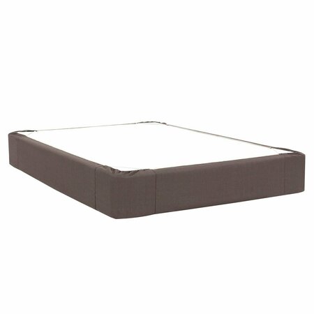 HOWARD ELLIOTT Queen Boxspring Textured solid sterling Charcoal Cover Only 242-201